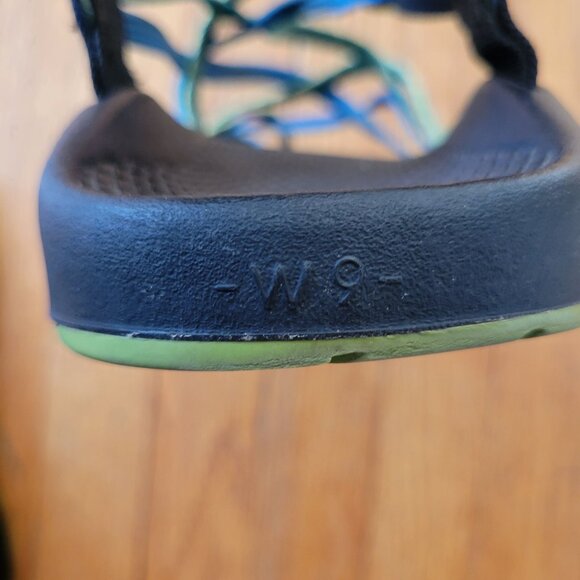 Chaco 9 Z/1 Classic Sandals Blu Vibram Sole Adjustable Straps Summer Hiking Spor - Picture 4 of 7